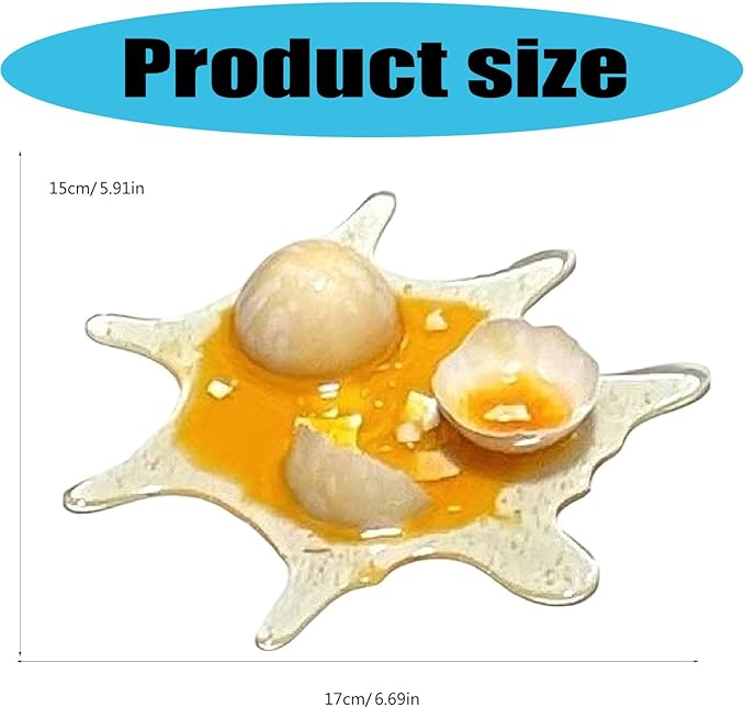 Real Eggshell Cracked Eggs Prank Toy, Multifunctional Phone Stand Desk Holder, Hilarious Gag Props for Parties Halloween, Novelty Joke Toy for Home, 17x15x5cm / 6.69x5.91x1.97in