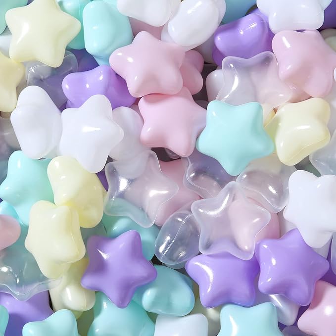 STARBOLO Ball Pit Balls for Toddlers Pack of 100 200 500 - BPA&Phthalate Free Non-Toxic Crush Proof Soft Plastic Balls for 1-5Years Old Toddlers Girl Kids Birthday Pool Playpen Tent Party