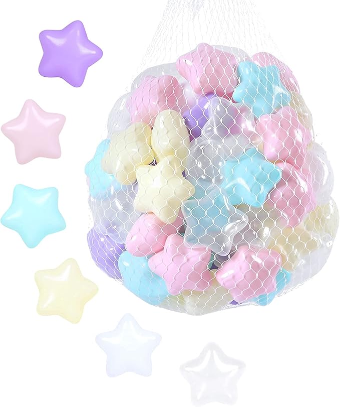 STARBOLO Ball Pit Balls for Toddlers Pack of 100 200 500 - BPA&Phthalate Free Non-Toxic Crush Proof Soft Plastic Balls for 1-5Years Old Toddlers Girl Kids Birthday Pool Playpen Tent Party
