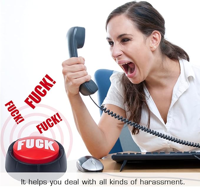MyMealivos The Fuck Slammer Button, Gag Gift for Family, Friends and Co-Workers
