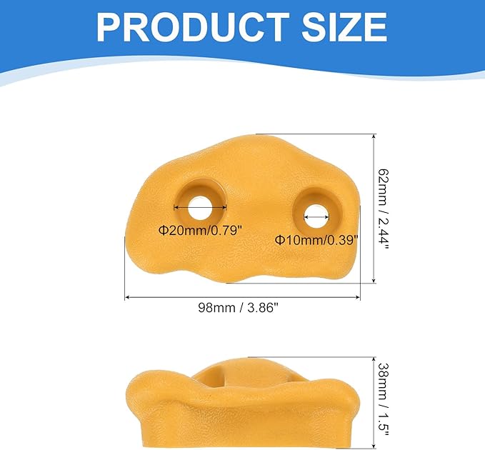 PATIKIL Climbing Rock Wall Grips Play Set Climber Attachments with Double Hole
