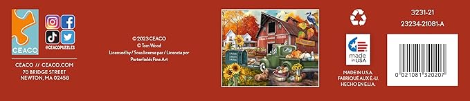 Ceaco - Farm Sweet Farm - 1000 Oversized Piece Jigsaw Puzzle