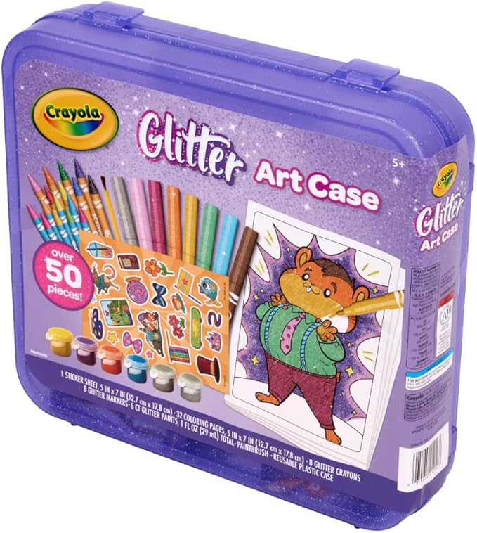 Crayola Glitter Art Kit (50+ Pcs), Glitter Crayons & Coloring Supplies, Kids Art Set, Gifts for Girls & Boys, Ages 5+