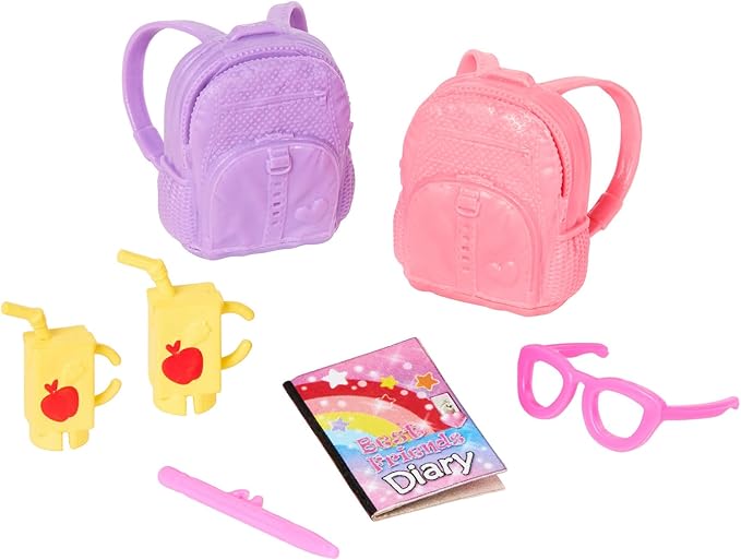 Barbie Chelsea Play Together Doll Pack, Set Of 2 Small Dolls & 7 Accessories Themed To Bffs