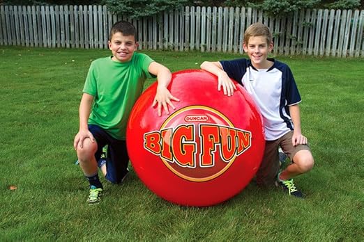 Duncan 3673XW Mega Bounce [Blue/Red] - XL, 100 in. Circumference, Inflatable Rubber Ball with Foot Pump, Outdoor Toys and Games