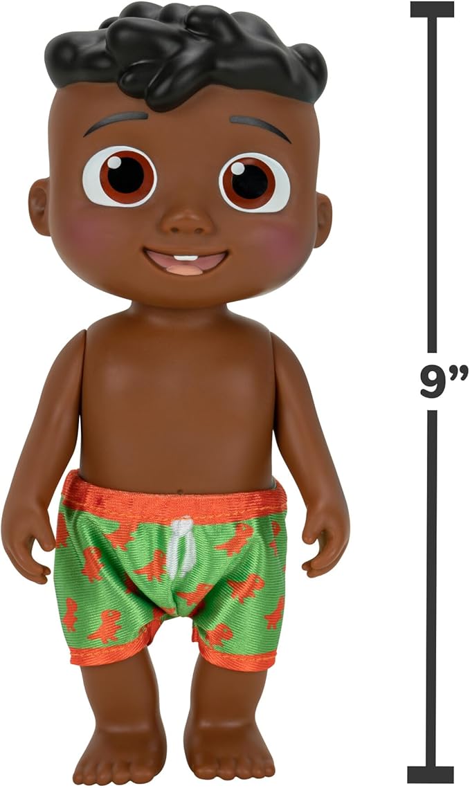 CoComelon - Splish Splash Cody Doll with Dino Bath Squirter and Water Accessories - Water Play - Toys for Kids and Preschoolers - Amazon Exclusive