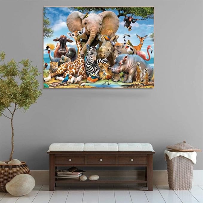 500 Piece Puzzles for Adults Animals Kingdom 20.5 x 15 Inch 500 Piece Jigsaw Puzzles for Adults Puzzles 500 Pieces for Adults Educational Challenge Puzzle