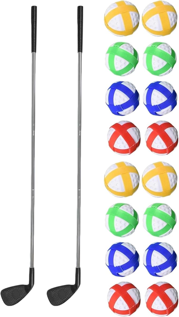 Golf Chipping Game Accessories – Replacement Clubs and Balls for Portable Yard Golf Game, Indoor & Outdoor Practice, Backyard, Beach, Office, Family Fun, Golf Gifts for Adults
