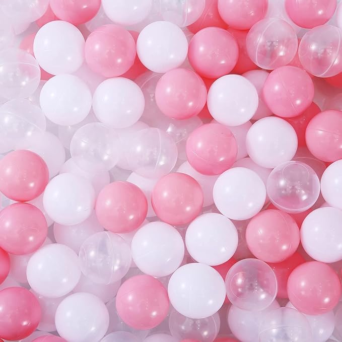 MoonxHome Ball Pit Balls for Toddlers, BPA Free Crush Proof Plastic Toy Balls for Ball Pit, Children's Pool Water Toys, Macaron Ocean Balls for Play Tent 2.15 Inch Pack of 100 200 500 800 1000