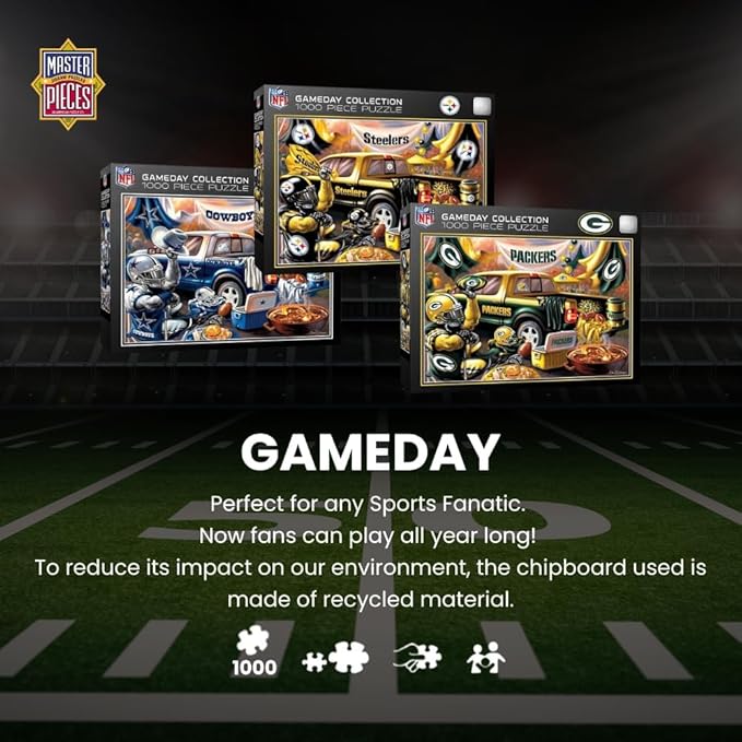 Masterpieces 1000 Piece Jigsaw Puzzle for Adults - NFL New Orleans Saints Gameday - 19.25"x26.75"