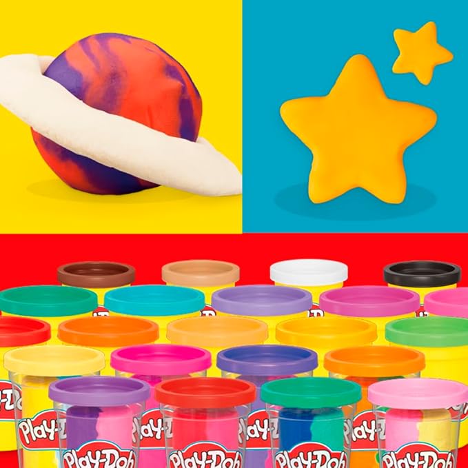 Play-Doh 22 Pack Ultimate Color Variety, Bulk Assorted Colors, 2 & 4 Ounce Modeling Compound Cans, Kids Arts & Crafts, Preschool Toys, Ages 2+ (Amazon Exclusive)
