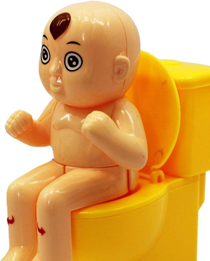 Classic Children Tricky Shooting Water Sitting on The Toilet, Spoof Funny Toy, Wee Pee Boy Toy, for Girls Women Boy Kids Adults