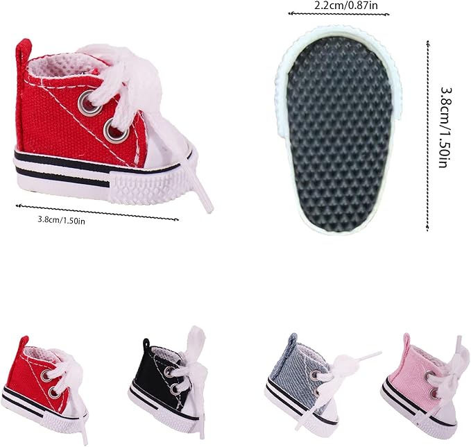 QIUTIMIY Mini Doll Accessories Set 3PCS Fashion Outfit Accessories for 17cm Dolls (F Red)