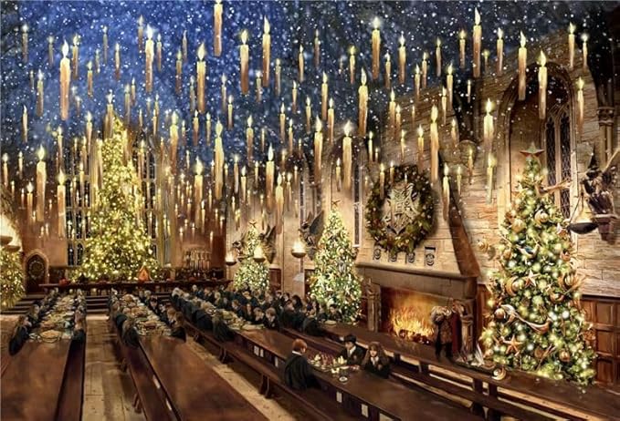 Ceaco - Thomas Kinkade - Harry Potter - The Great Hall - 500 Piece Silver Select Jigsaw Puzzle - Festive Christmas Puzzles for Adults – Precision-Cut Pieces, Winter Artwork, and Hours of Holiday Fun