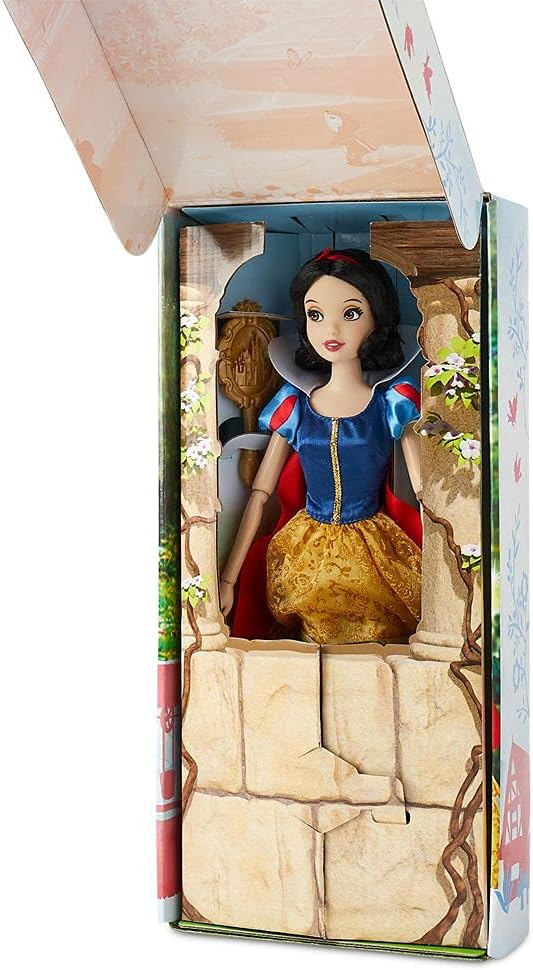 Disney Store Official Princess Classic Doll (Snow White), 11 Inches, Includes Brush with Molded Details, Fully Posable Toy in Classic Outfit - Disney Princess Toys