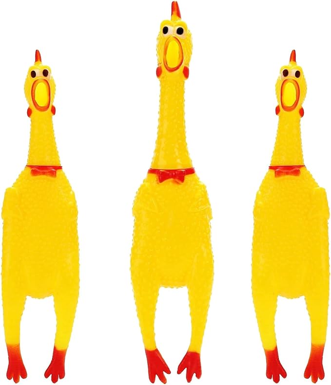 POPLAY 3 PCS Horse Toys, Squeaky Chicken Dog Toys Turkey Ball for Play Horses Play Ball to Reduce Separation Anxiety Noise Maker
