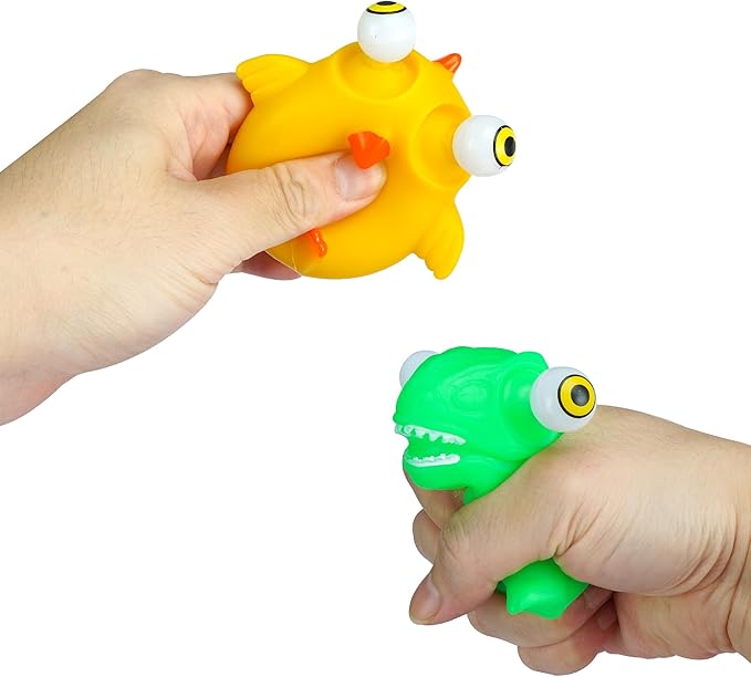 Animal Squeeze Toys Stress Relief Eye Popping Toy Pop Out Eyes Toy for Kids Boys Girls Sensory Fidget Toy Birthday Party Favors 16 Pack