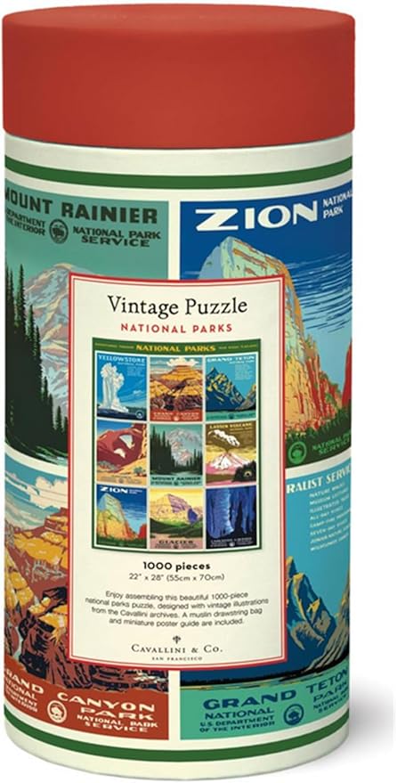 Cavallini & Co. National Parks Poster Puzzle- 1000 Pieces