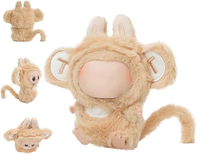Clothes for labubu 17cm Accessories Suit Cute Clothes for Doll Dress up Animal Style Outfits (NO Doll)（Monkey）