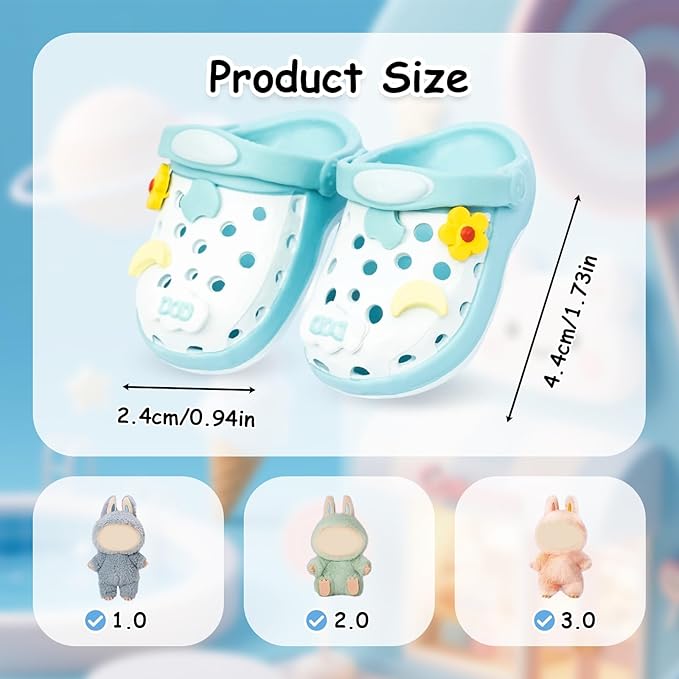 Doll Shoes, Premium Fashion Shoes for 17 Cm Doll Accessories, Doll Dress Up Decoration Accessories Wings (Pale Blue