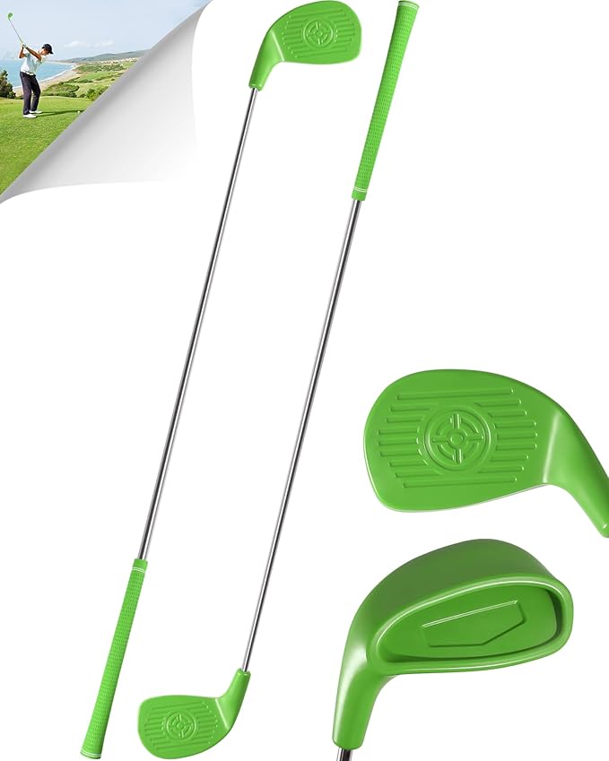 ASONA Green Golf Yard Game Clubs Set for Adults Perfect for Outdoor Backyard Beach Lawn and Social Fun, 36” Standard Length Size with Plastic Oversized Club Head for Birthday or Father’s Day