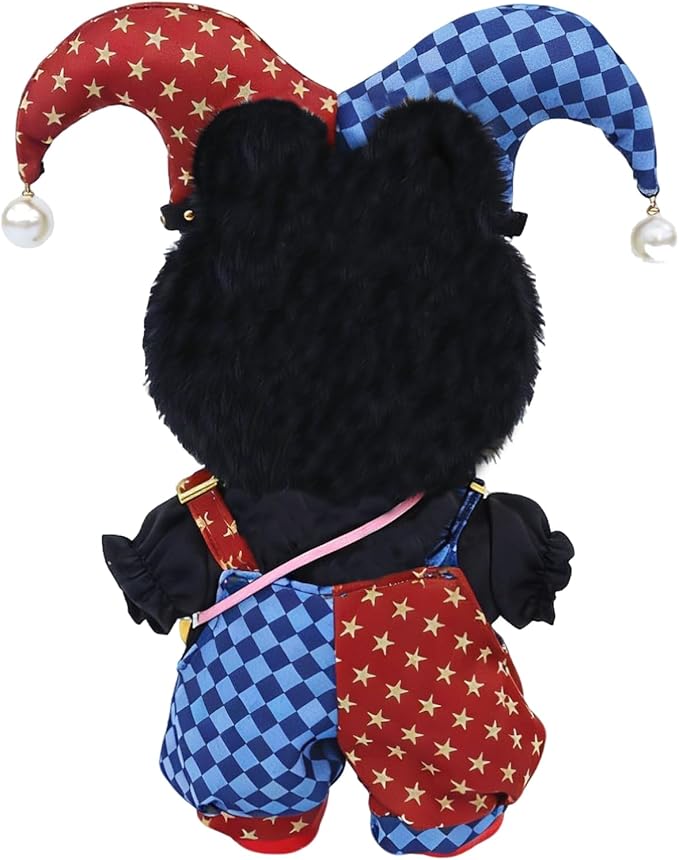 17cm Doll Clothes Sets(No Doll) Joy Clown Outfits Handcrafted Designer Clothing for Circus Carnival Including Clown Suit,Bow Tie,Shoes,Ice-Cream Decoration