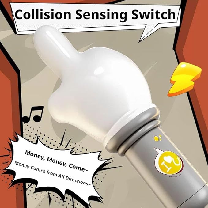 Funny Hand Prank Toy with Sound, Realistic Fist Design Novelty Gag with Hilarious Sound Effect Device, Cool Joke Gadget for Teen Boys Men Birthday Stocking Stuffer, White Elephant Gifts (Palm Gray)