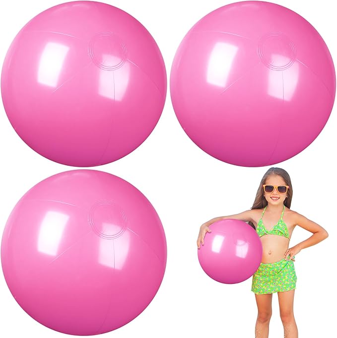 4 Pcs 12 Inch Solid Red Beach Balls Inflatable Beach Balls Bulk Large Blow up Pool Game Toys for Summer Beach