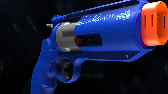 Rekt Jury Revolver CO2-Powered Foam Dart Blaster Pistol Gun, Red