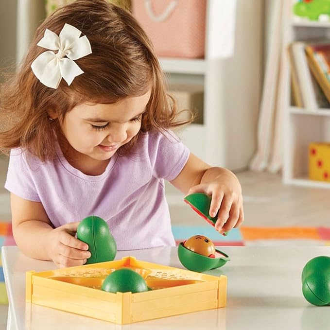 Learning Resources Learn-A-Lot Avocados - 9 Pieces, Ages 18+ Months, Toddler SEL Toys, Fine Motor Skills, Montessori Activities, Gifts for Boys and Girls