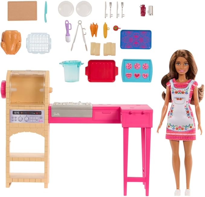 Barbie and Teresa Recipe for Friendship Teresa Fashion Doll & Kitchen Playset with 20+ Accessories Including Color-Change Cookies
