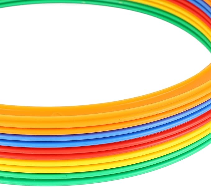 Kids Sports Speed Ring Set 10 Rings 10 Buckles Increased Agility Outdoor Rings Toy M 28cm, for Speed and Agility Practice Games, Garden Backyard Outdoor Games