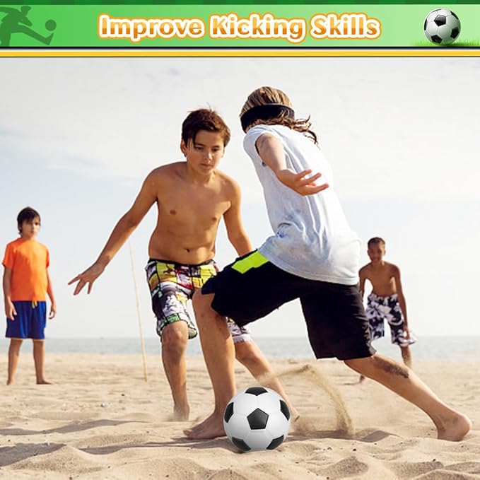 5" Foam Mini Soccer Balls for Kids Adults, Soft Squishy Slow Rising Soccer Goal Toys for Goal Sets, Sensory Stress Ball for Office, Swimming Pool Beach Balls, Indoor Outdoor Sport Birthday Gift 3PCS