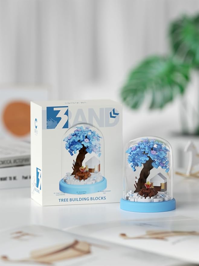 Winter Snow Tree House Bonsai Tree House Building Toy Flowers Set Ideas Building Blocks Complete with Dust Cover