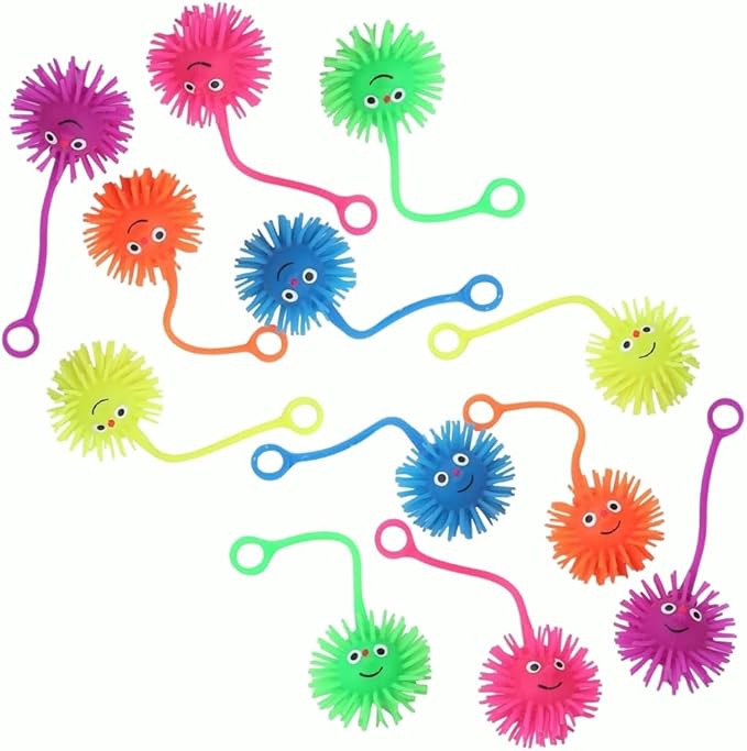 Smile FACE Puffer Ball YO YO - Toys - 12 Pieces