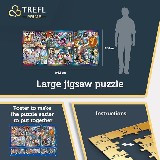 Trefl Disney 9000 Piece Jigsaw Puzzle The Greatest Disney Collection Prime 78"x37"