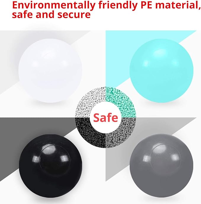 STARBOLO Ball Pit Balls for Toddlers Pack of 100 200 500 - BPA&Phthalate Free Non-Toxic Crush Proof Soft Plastic Balls for 1-5Years Old Toddlers Girl Kids Birthday Pool Playpen Tent Party