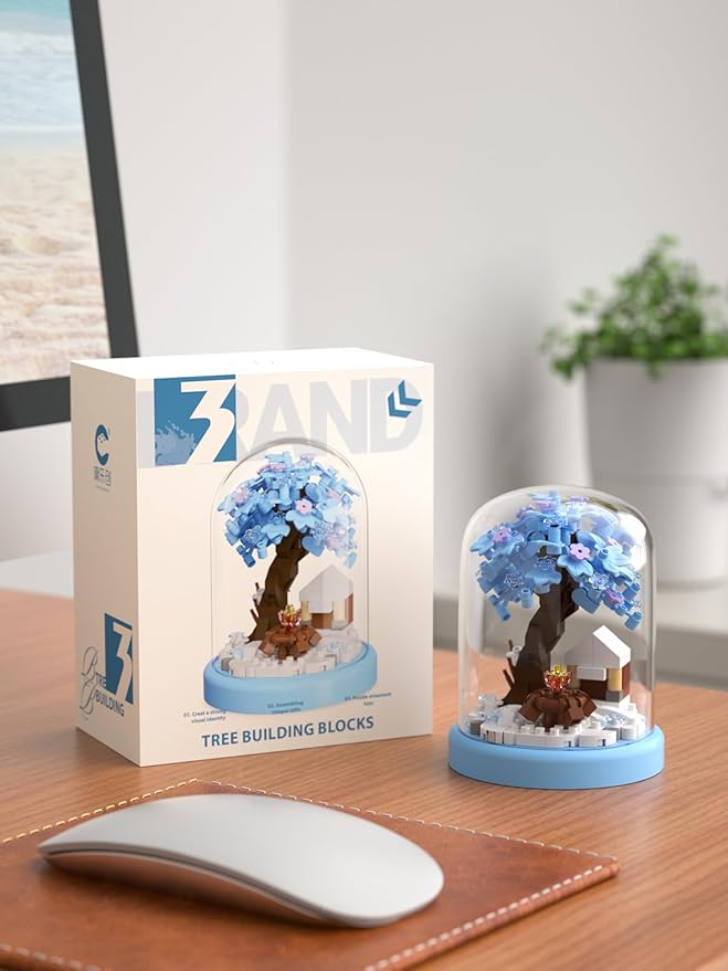 Winter Snow Tree House Bonsai Tree House Building Toy Flowers Set Ideas Building Blocks Complete with Dust Cover