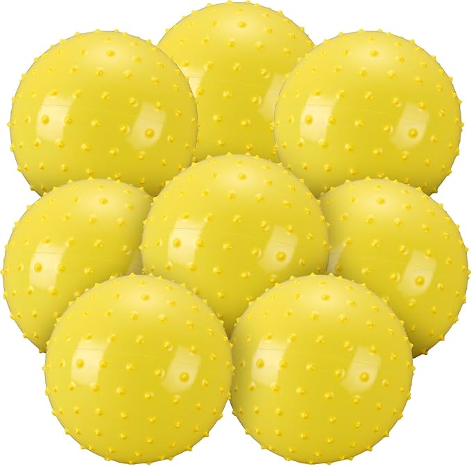 Bouncy Spiky Sensory Ball - Inflatable Massage Stress Fidget Toy Playground Balls for School Party Favors Outdoor Indoor