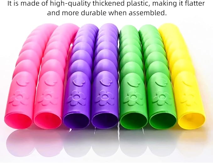 Kids' Fitness Hoop - Beginner (3-12 Years) | Two Specs: 23.65"(7 Sections) / 27" (8 Sections) Adjustable Size/Weight | for Exercise, Games | Random Colors (Pink, Purple, Green, Yellow)