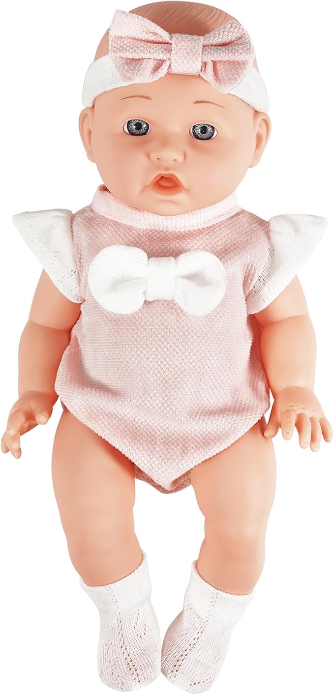 12 inch Doll Clothes and Accessories for 10 11 12 inch Dolls, Include 4-Packs Baby Doll Clothes Hat Headband Socks (Not Include Doll)