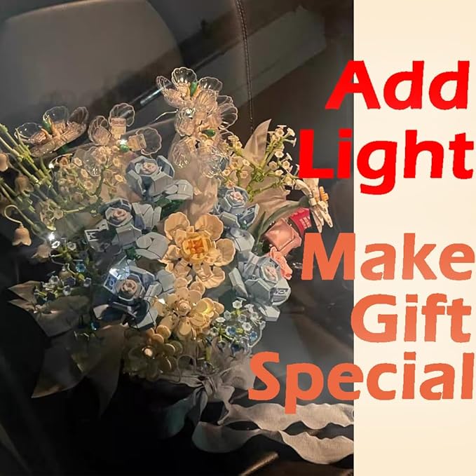 Light Up Bricks, 2 Sets 1X4 LED Lighting Kit, Classic DIY Lights Accessories Compatible with Major Brands