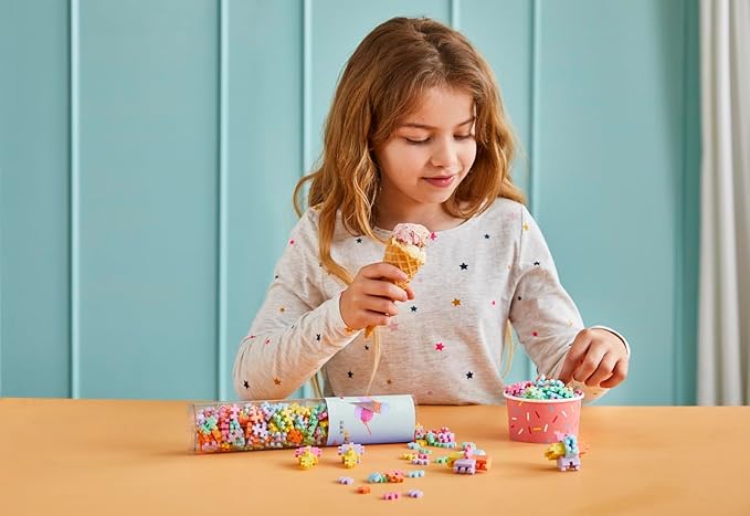Plus-Plus 4350 Ingenious Construction Toy, Colour Mix Gelato, Ice, Creative Building Blocks Tube, Building Block Set for Children from 5 Years, 240 Pieces