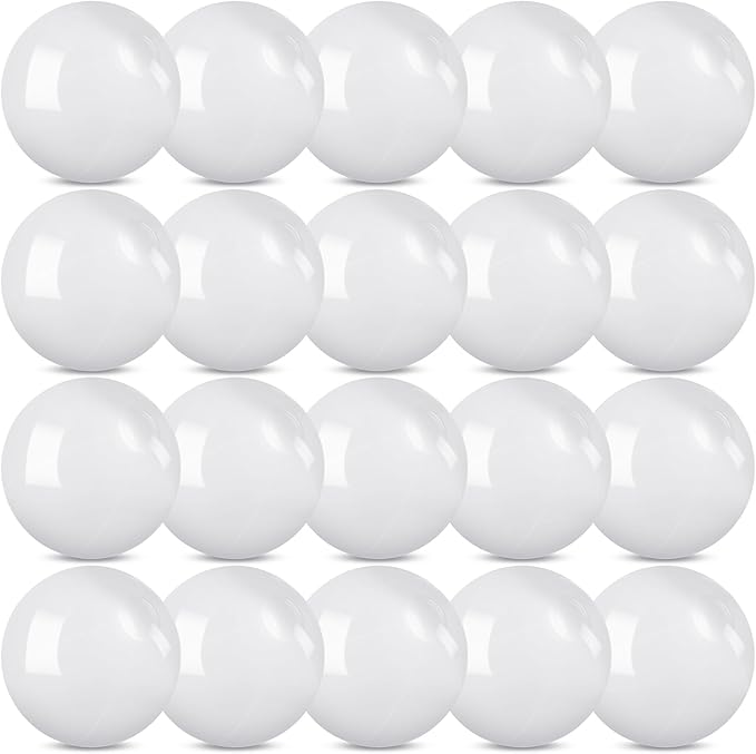 20 Pack White Beach Ball - 12Inch Blow Up Beach Ball Party Supplies for Kids, Inflatable Floating Balls for Summer Pool Parties, Outdoor Activities & Birthday Decorations (White)
