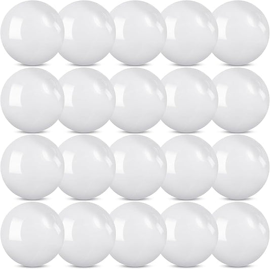 20 Pack White Beach Ball - 12Inch Blow Up Beach Ball Party Supplies for Kids, Inflatable Floating Balls for Summer Pool Parties, Outdoor Activities & Birthday Decorations (White)