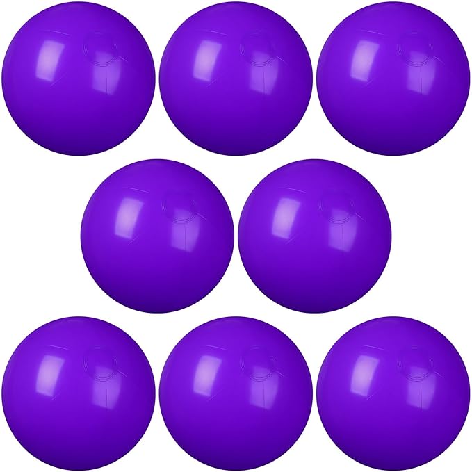 8 Pcs 12 Inch Solid Red Beach Balls Inflatable Beach Ball Bulk Large Blow up Pool Game Toys