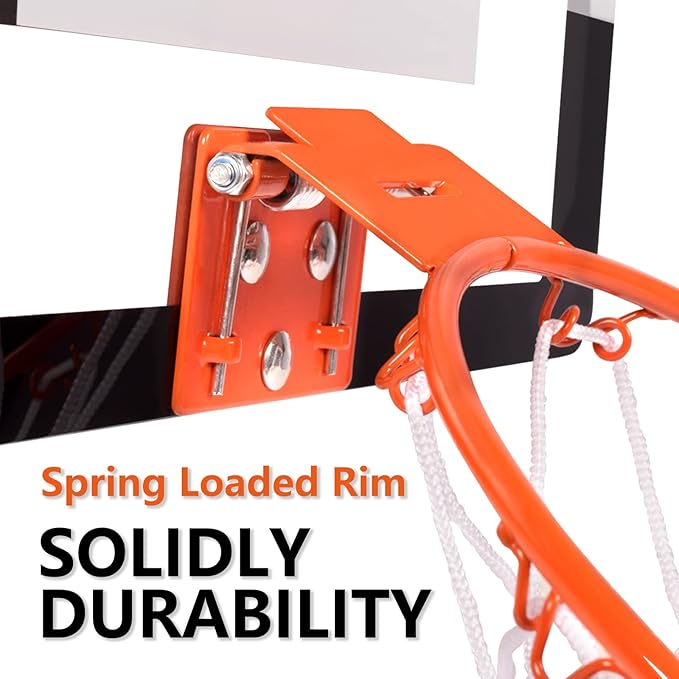 NI-ROU Indoor Mini Basketball Hoop for Kids,Mini Basketball Hoop with Electronic Scoreboard & 2 Balls,Over The Door Basketball Hoop with LED Lighting, Basketball Wall-Mount Hoops & Goals Toys