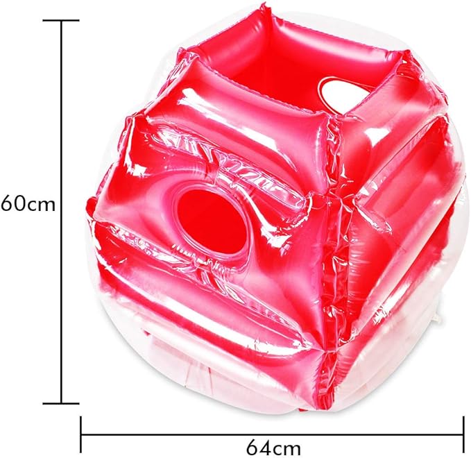 ZHUYNXIR 2 PC Sumo Balls for Kids, Kids Bumper Bounce Balls, Kid Sumo Balls, Lawn Game Ball for Child Outdoor Team Gaming Play, 24 inch, red+red.