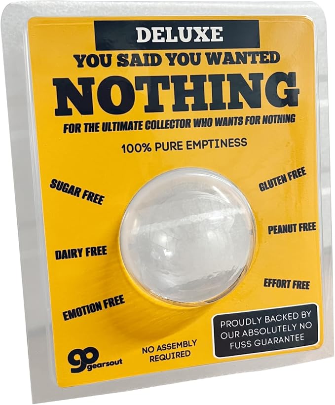 Gears Out Novelty Deluxe Gift of Emptiness | Hilarious Prank Box | Gag Present for All Occasions | Funny Joke Surprise Package for Laughs