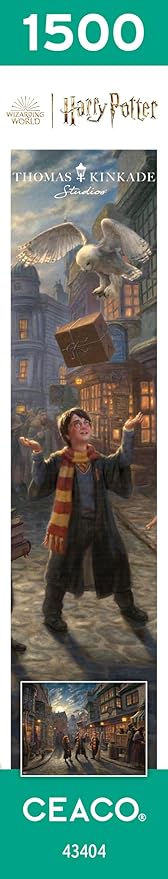 Ceaco - Thomas Kinkade Studios Harry Potter Diagon Alley 1500 Piece Jigsaw Puzzle with Bonus Poster